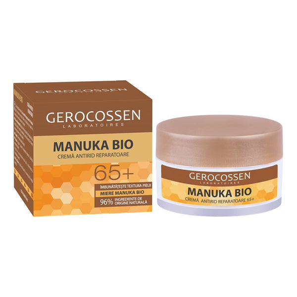 Crema antirid reparatoare 65+ Manuka Bio 50 ml, Gerocossen